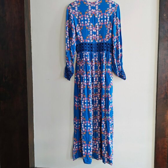 SANDRO Roberta Eyelet Lace-Inset Maxi Dress - Picture 5 of 15